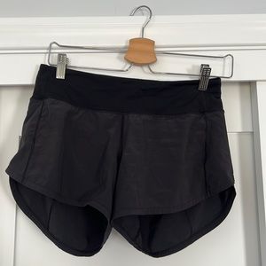 Lululemon shorts. Size 4 tall. Speed up short. Black.